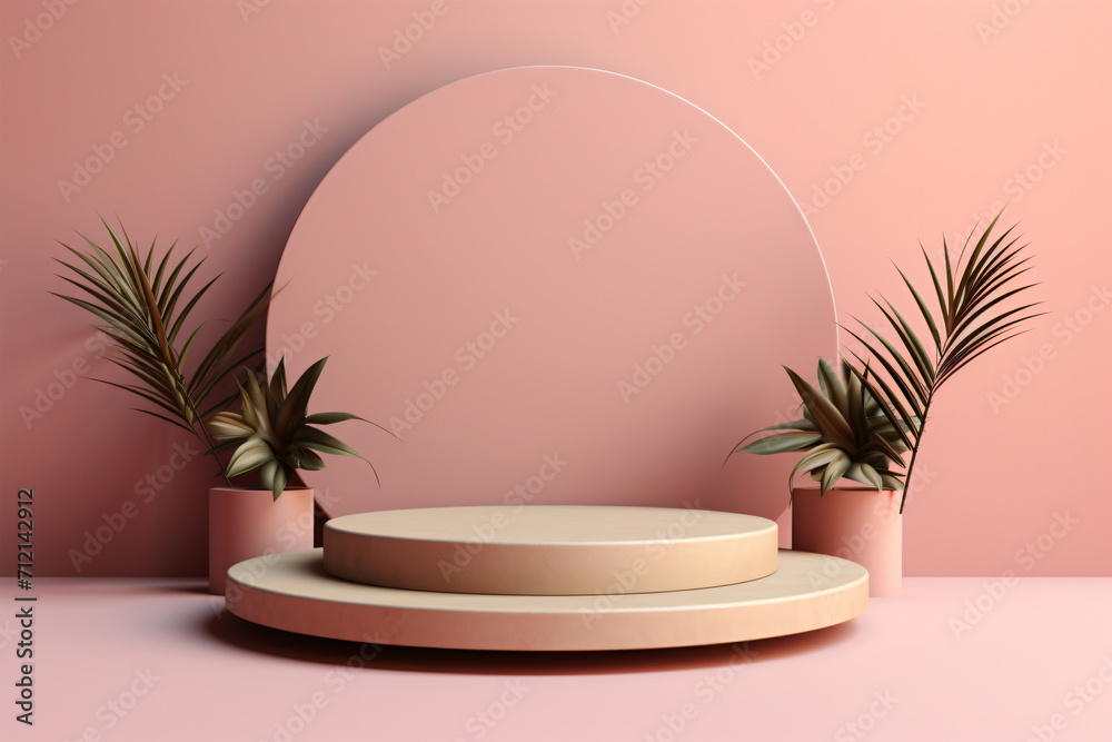 Product display 3d podium background Generative AI Product display 3d podium background Generative AI