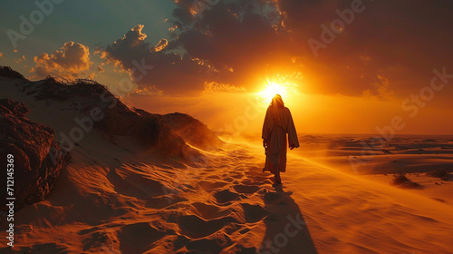 40 days in the desert, Jesus Christ is tempted in the desert photo