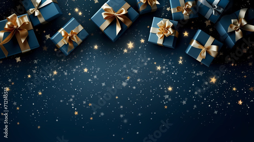 Gift box background with copy space for Christmas gifts, holiday or birthday photo