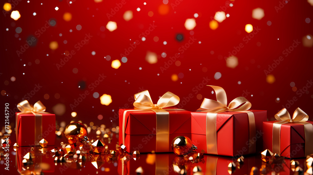Gift box background with copy space for Christmas gifts, holiday or birthday