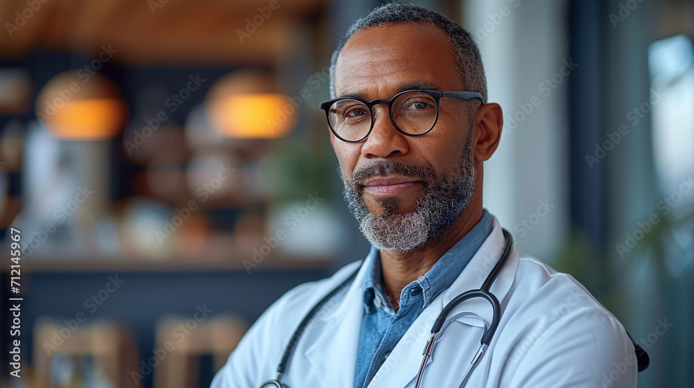 Portrait of senior experienced doctor in white coat Portrait of senior experienced doctor in white coat