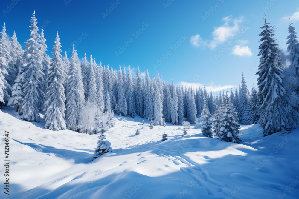 a snowy mountain with several pine trees on it, light azure, traditional, bright backgrounds, cold and detached atmosphere, white and azure
a snowy mountain with several pine trees on it, light azure, traditional, bright backgrounds, cold and detached atmosphere, white and azure