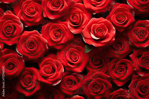 close up of a bouquet of red roses. valentines day  mothers day