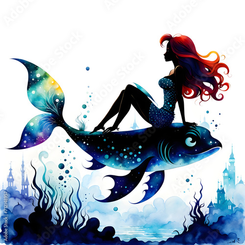 Mermaids are fascinating creatures from folklore, often depicted as having a magical allure. One particular mermaid character stands out as being exceptionally adorable. With her vibrant blue tail ado photo