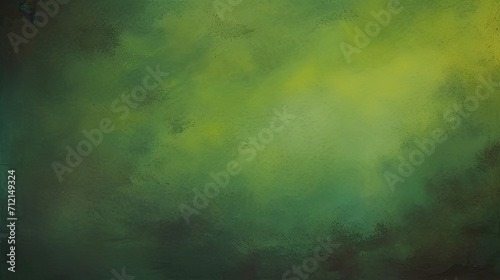 A vibrant painting featuring a striking green and black background. abstract painting background texture with dark olive green, for modern designs, abstract art, environmental themes, and technology © Planetz