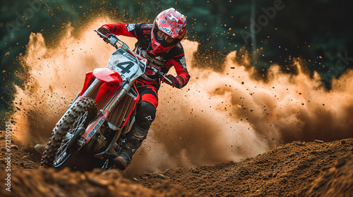 motocross rider in action © Nate