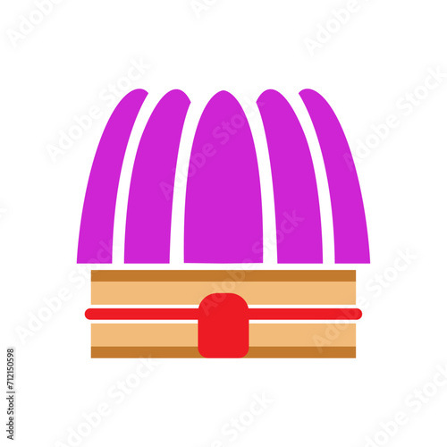 a house made out of bread with peanut butter and jelly vector illustration