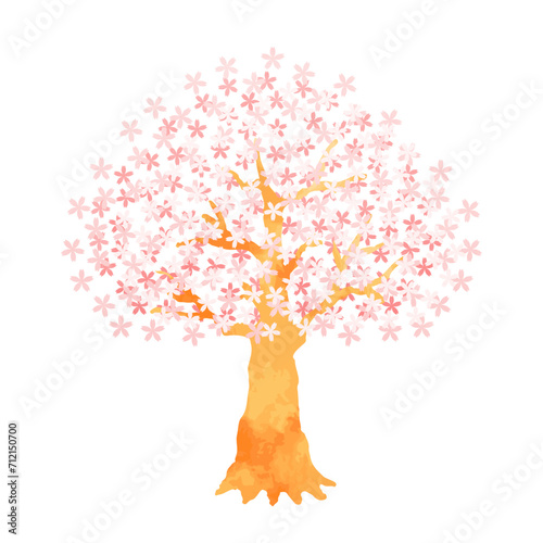 綺麗な桜の木のイラスト