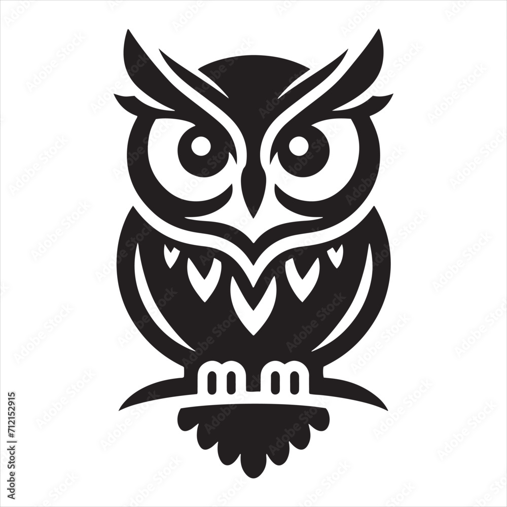 Hushed Nocturne: Owl Silhouette in a Subdued Dance Amidst the Shadows - Owl Illustration - Bird Vector
Hushed Nocturne: Owl Silhouette in a Subdued Dance Amidst the Shadows - Owl Illustration - Bird Vector