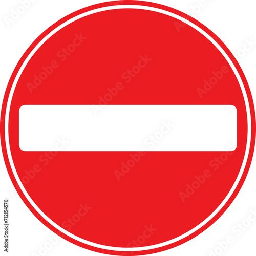 Free Download no entry sign on white background - GFXLoad