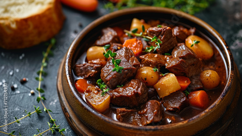 Savory Beef Bourguignon with Carrots and Potatoes