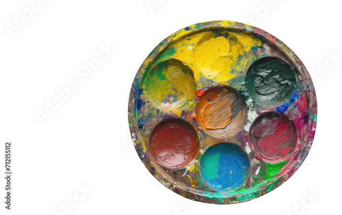 Paint Tray On Transparent Background.
