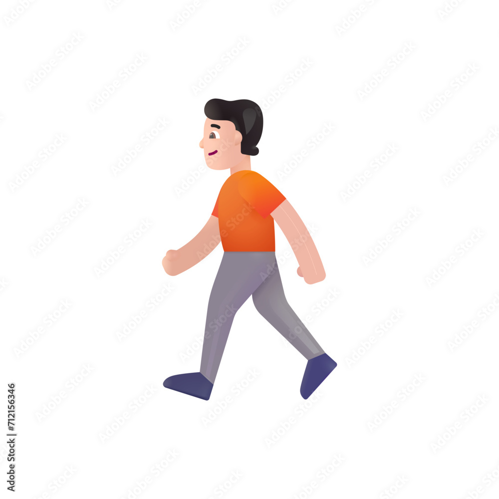Person Walking: Light Skin Tone Person Walking: Light Skin Tone
