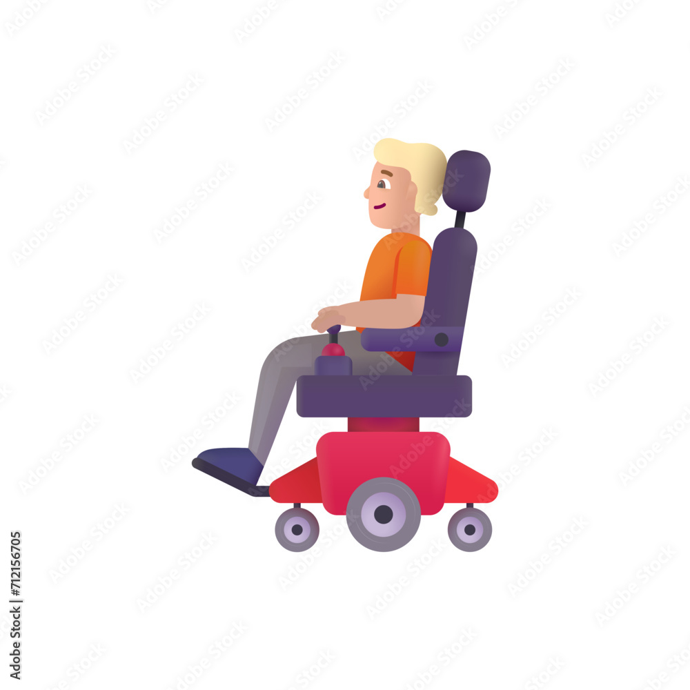 Person in Motorized Wheelchair: Medium-Light Skin Tone