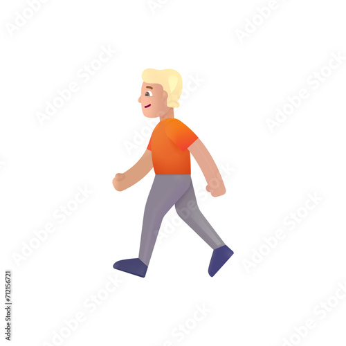 Person Walking: Medium-Light Skin Tone