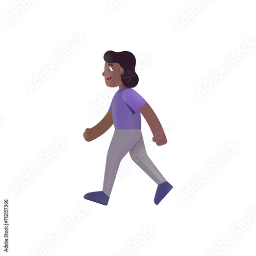 Woman Walking: Medium-Dark Skin Tone