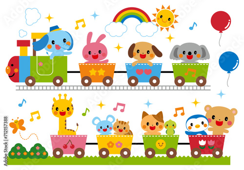 かわいい動物さん列車