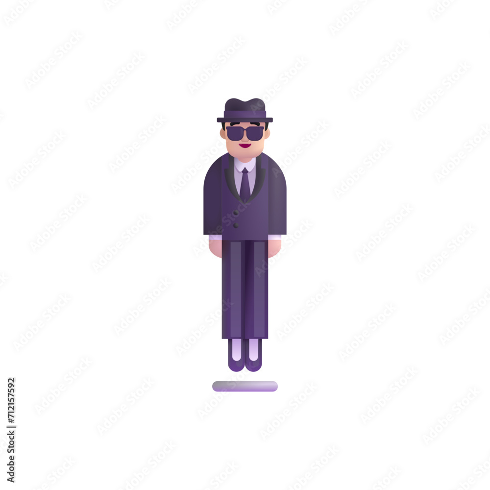 Person in Suit Levitating: Light Skin Tone Person in Suit Levitating: Light Skin Tone