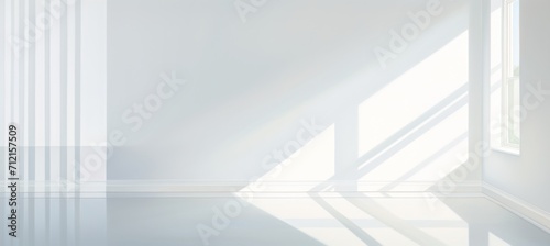 light reflections in a white room, in the style of sunrays shine upon it, minimalist detail © wanna