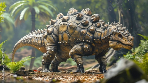 Ankylosaurus in its natural habitat
