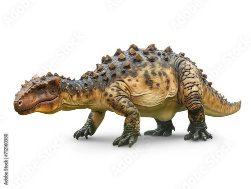 Ankylosaurus isolated on white background