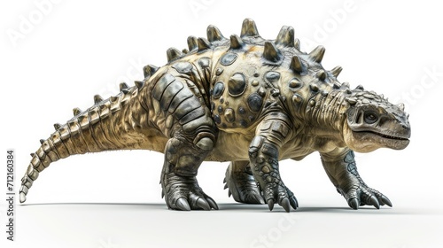 Ankylosaurus isolated on white background © shooreeq