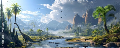 Beautiful Jurassic landscape