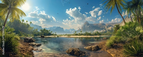 Beautiful Jurassic landscape