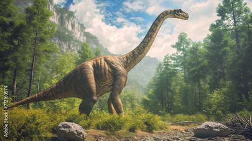Brachiosaurus in its natural habitat