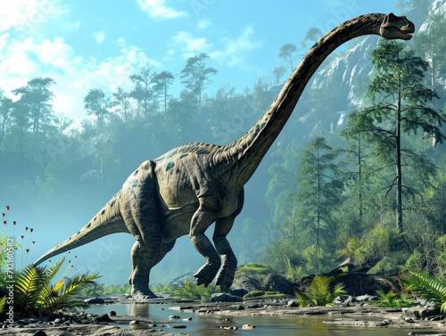 Brachiosaurus in its natural habitat