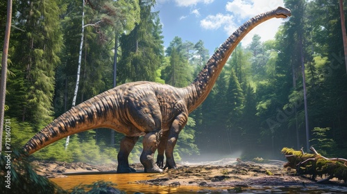 Brontosaurus in its natural habitat