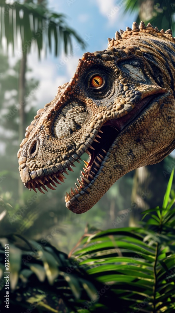 Dinosaur in its natural habitat Dinosaur in its natural habitat