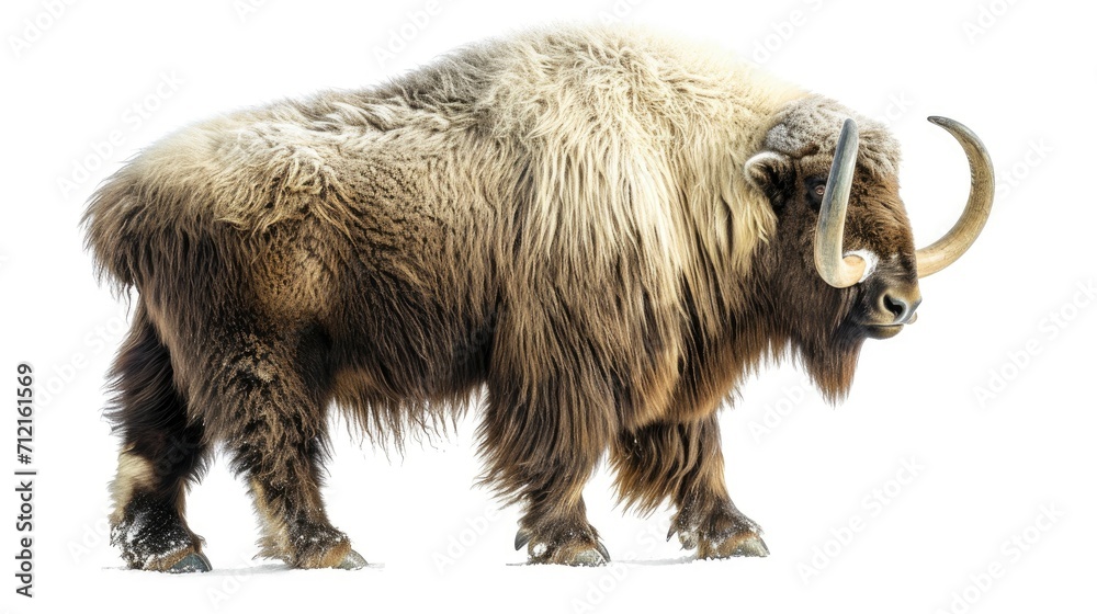 Fototapeta premium Glacial era animal isolated on white background