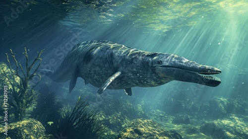 Ichthyosaur in its natural habitat