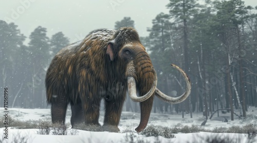 Mammoth in its natural habitat