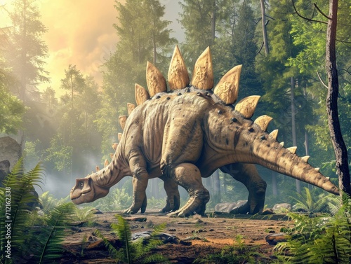 Stegosaurus in its natural habitat © shooreeq