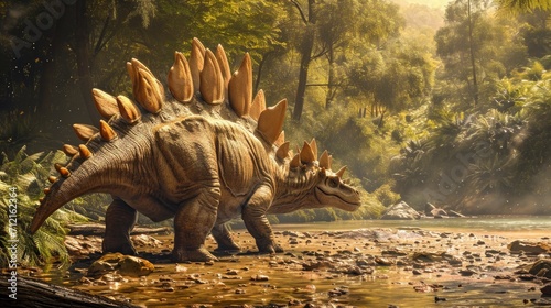 Stegosaurus in its natural habitat