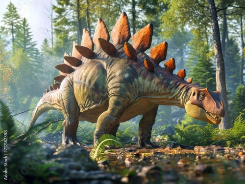 Stegosaurus in its natural habitat