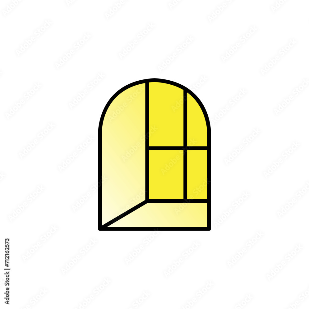minimalist interior furniture icon logo design vector
