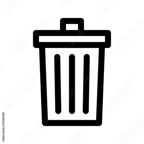 Trash can line icon. Vector graphics