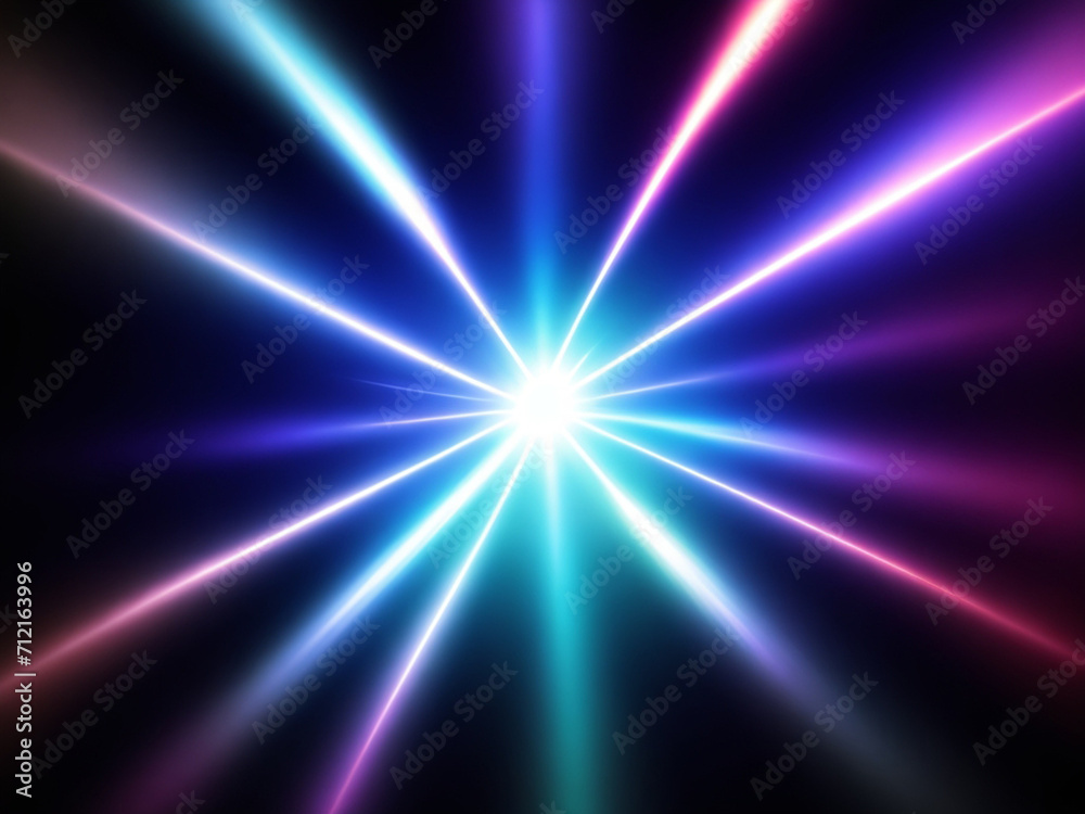 Obraz premium Colorful Lens flare light pattern black background light flare effect 