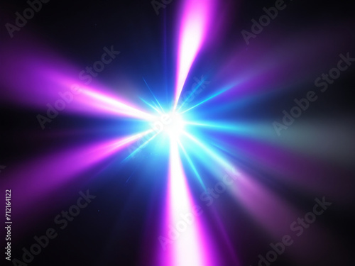 Colorful Lens flare light pattern black background light flare effect 