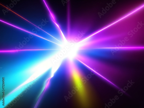 Colorful Lens flare light pattern black background light flare effect 