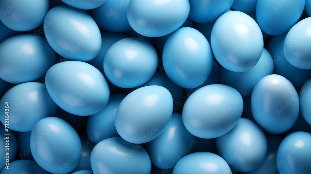 Chicken eggs background, blue color, close up Chicken eggs background, blue color, close up