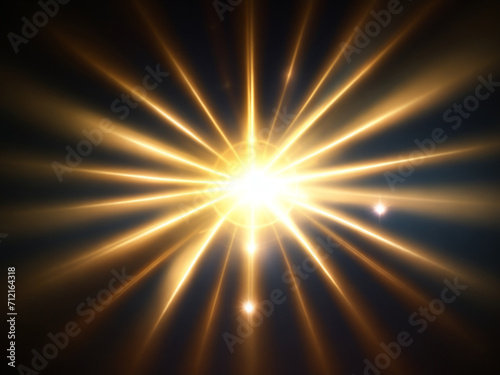 Colorful Lens flare light pattern black background light flare effect 