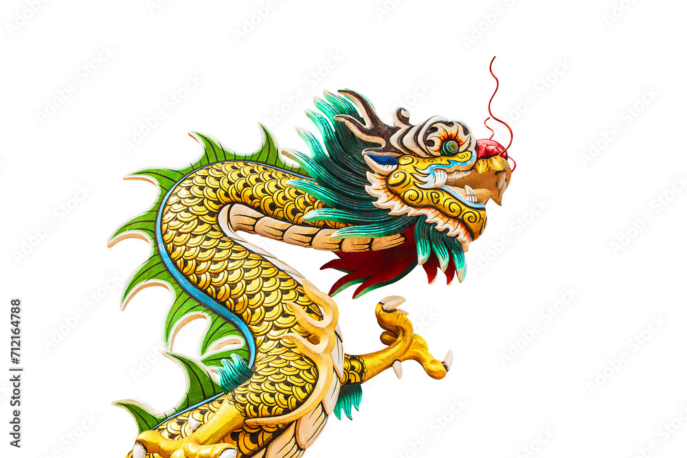 Chinese dragon head on white background Chinese dragon head on white background