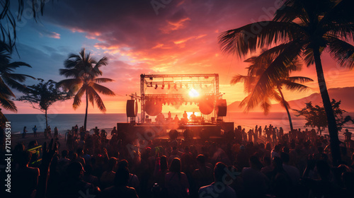 People Celebration Beach Party Summer Holiday Vacation Concept
