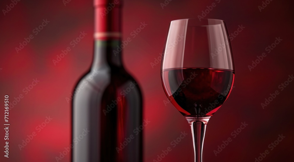 close up of red wine bottle and a glass close up of red wine bottle and a glass