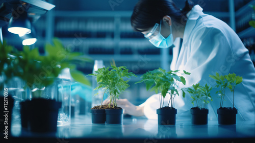 Plant in medical pharmacy science research at chemic