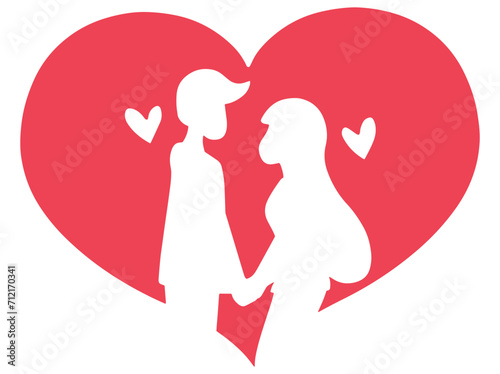 Couple or Human Lover Illustration
